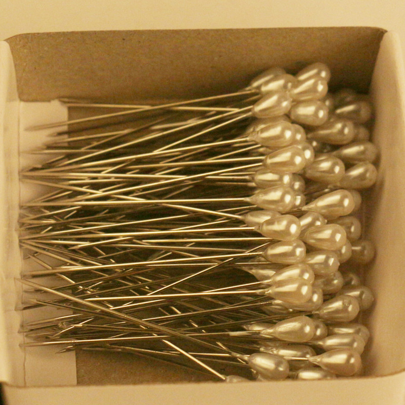 Stainless steel needle pearl needle jewelry positioning needle Fixed needle Bead needle cross stitch white 300 pieces