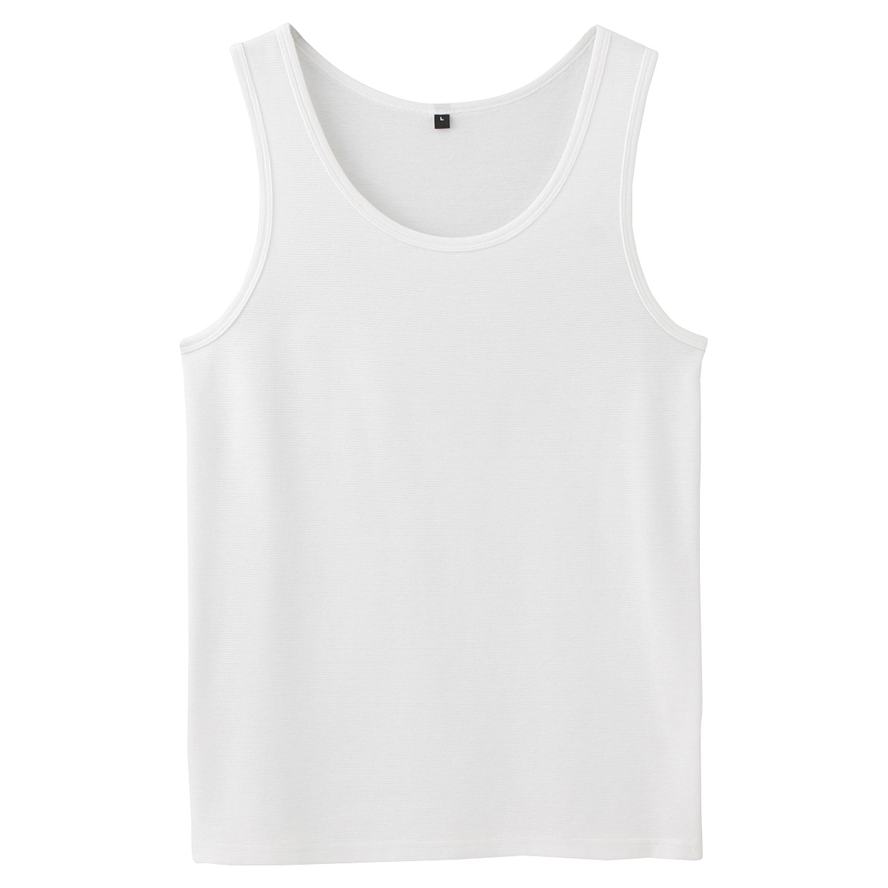 无印良品MUJI 男式 弹力棉无袖衫