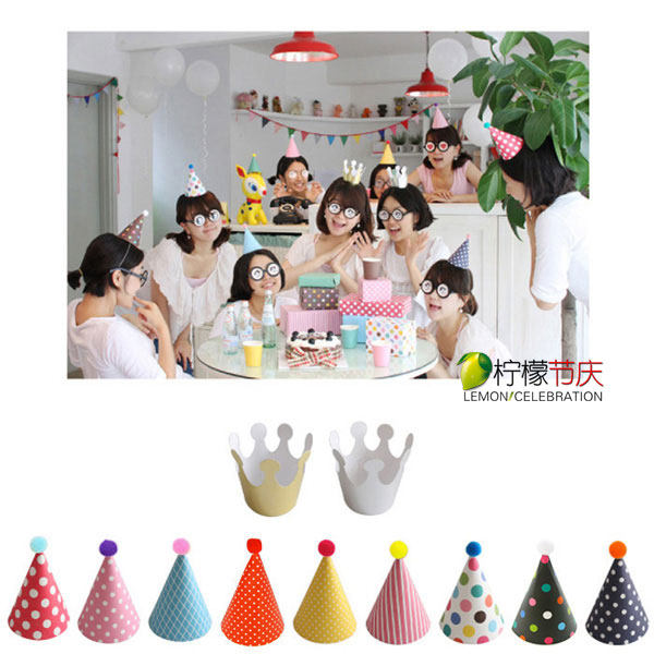 Children's birthday hat birthday party hat baby age creative son Korean version Mini small cap -11 hats