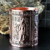 Земля Мину, древняя египетская металлическая творческая ручка, ретро -европейский домашний офис декоративный орнамент Студенческий подарок студенческий подарок