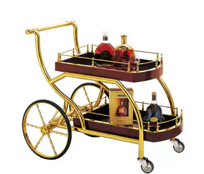 Trolley stainless steel dining car KTV famous wine truck hotel service car tea cart cart mobile food delivery car