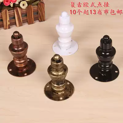 Clothing store wall European-style point hanging hook Bronze clothes hanging clothes hook retro paint point hanging positive hanging hook