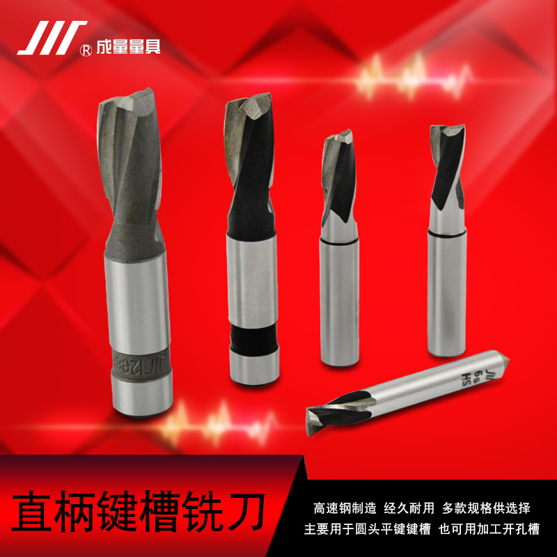 成量直柄键槽铣刀3-20两刃铣双刃铣刀直柄铣刀内键槽铣刀HSS
