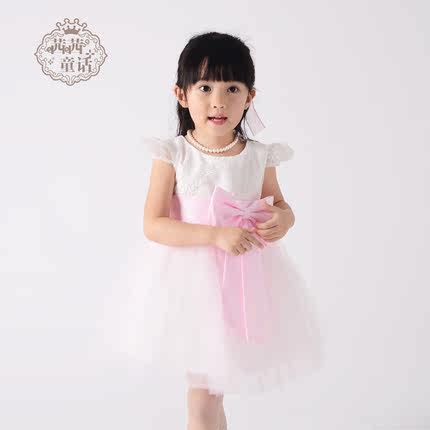 童装公主裙儿童礼服女春女童婚纱裙夏 花童服蓬蓬裙连衣裙表演服