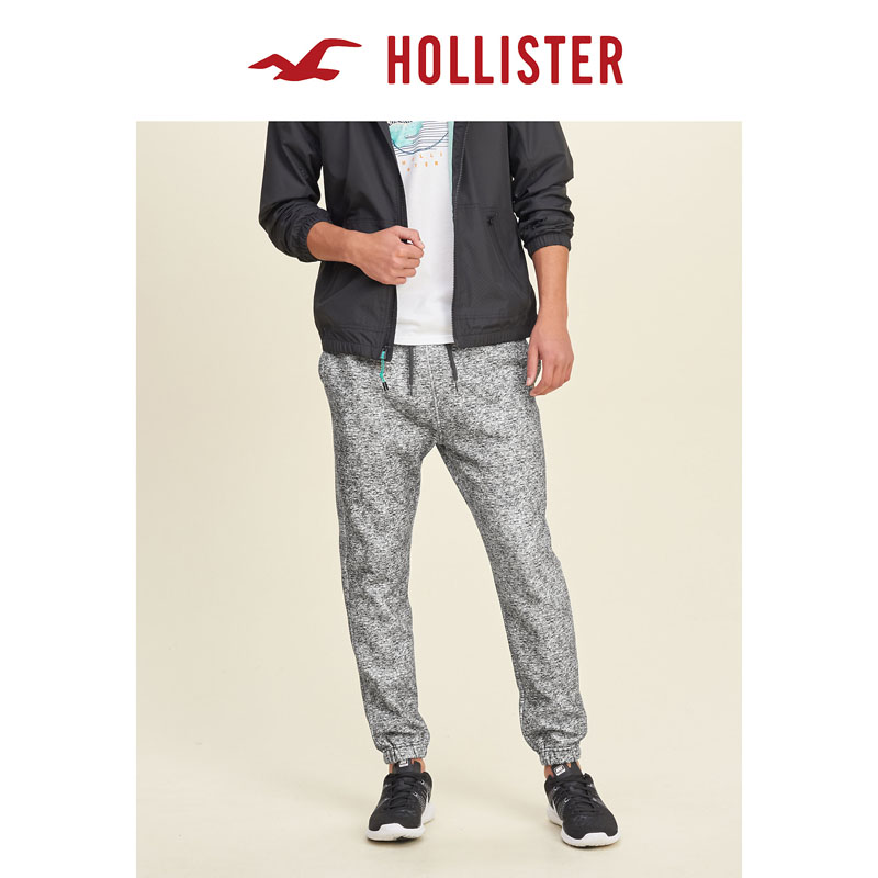 Hollister 束裤腿抓绒慢跑休闲裤 男 119042