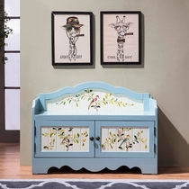 American retro shoes stool door painted shoes stool simple small shoe cabinet home door European-style sitting stool