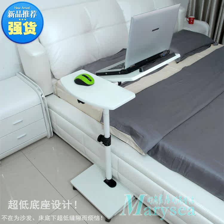 Liftable Swivel Headboard Laptop Computer Desk Mobile Simple USB Fan Heat Dissipation Sofa Side Table Bedside Table