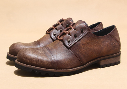 New European and American old rough retro leather men's outdoor tooling shoes hand-washed breathable trend casual leather shoes