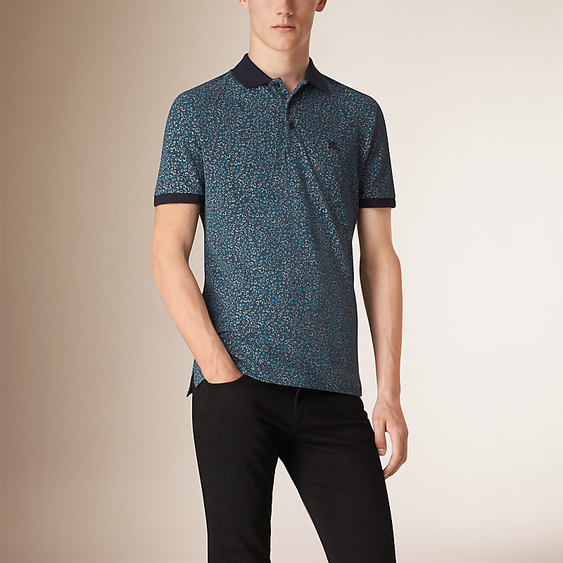 BURBERRY/博柏利抽象印花珠地网眼布棉质 Polo 衫 39956001