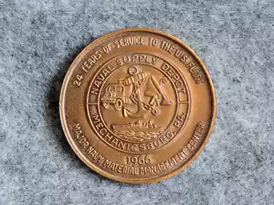 US Navy Supply Station for the Navy's 24th Anniversary 1966 Challenge Coin