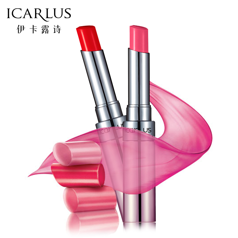 icarlus/伊卡露诗水映月色淡彩唇膏保湿滋润持久不脱色口红彩妆