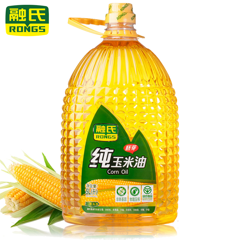 【天猫超市】融氏 纯玉米油 5L/瓶 食用油 绿色食品认证 非转基因