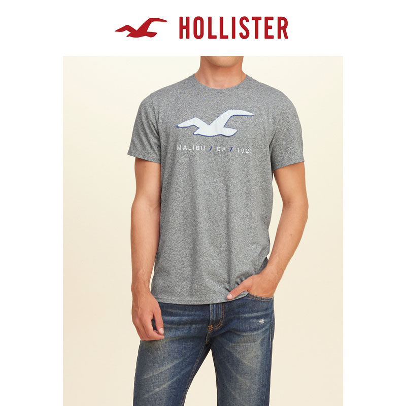 Hollister 标识贴花图案 T 恤 男 116422