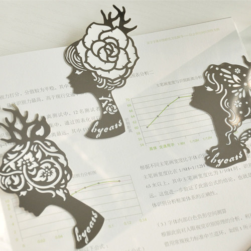 Byears White Night Angle Girl Metal Art Creative Bookmark Gifts Gift Gift