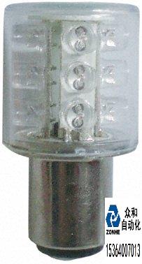 Green BA15d LED bulb Werma 95623975 24 V AC DC