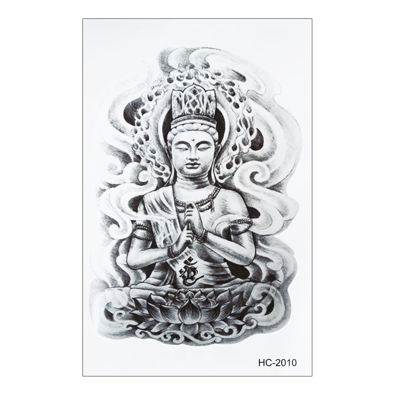 魔法美人花臂大纹身贴纸 男女个性防水持久刺青贴手臂贴-佛祖