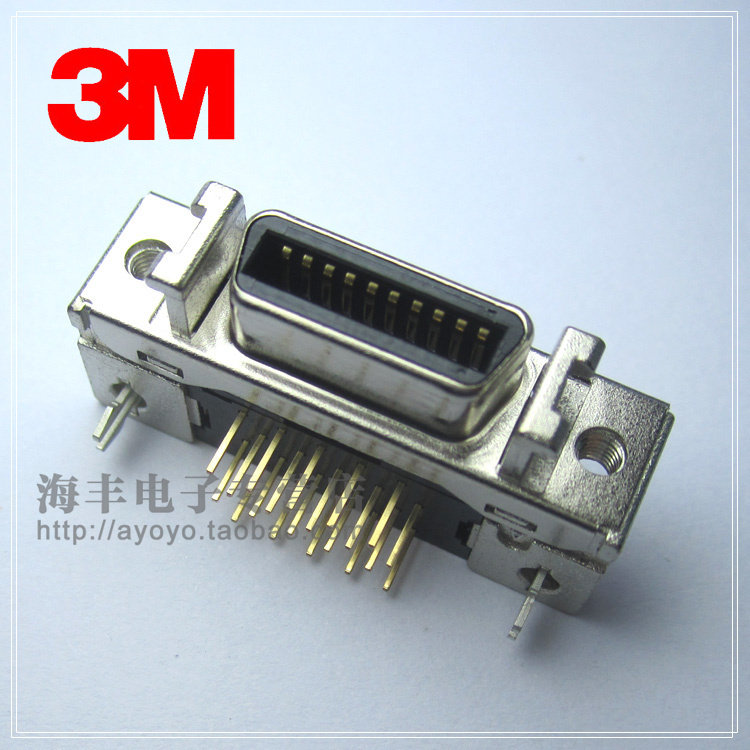 Original 3M board connector 20 core 3M 10220-52A2PL 20P plug-in socket elbow pin