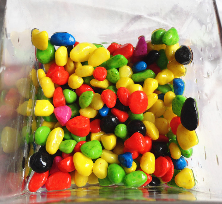 Color stone fish tank aquarium paving bottom stone small particle rainbow stone fish tank landscaping special price 250g