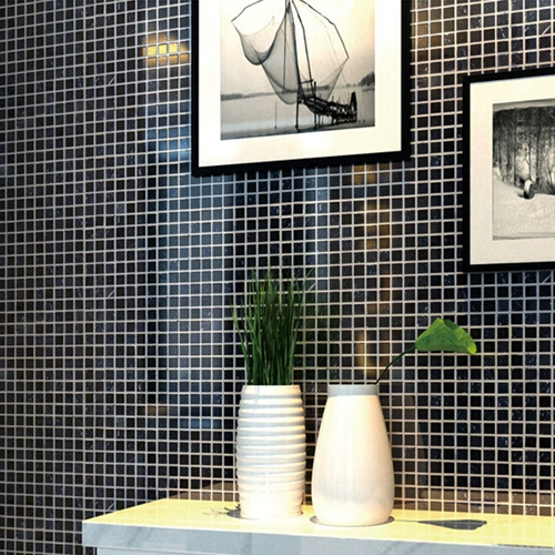 好有米 Nordic Ikea Style Black Crystal Glass Mosaic Television фоновая фона стена плитка плитка туалет