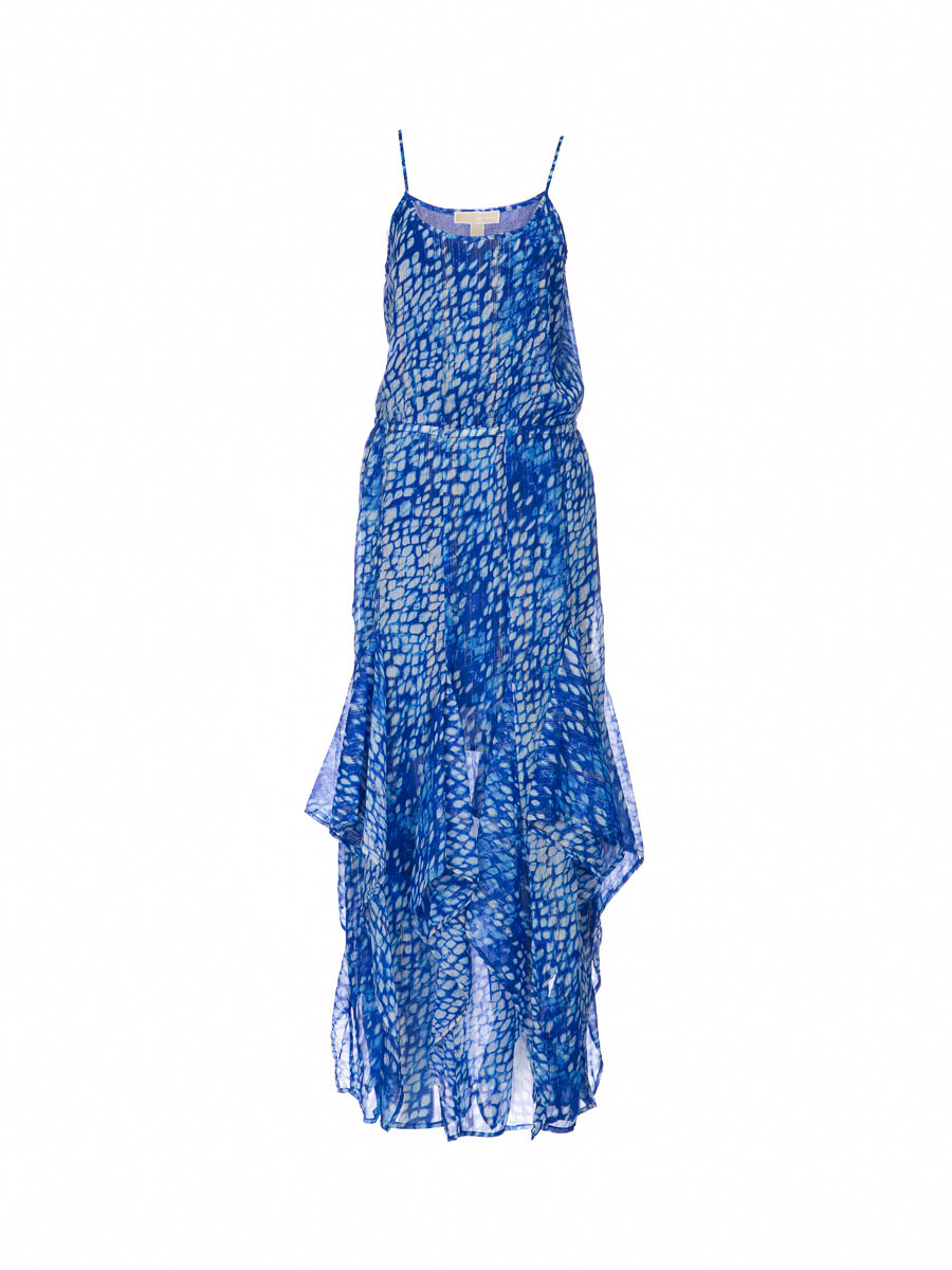 MICHAEL Michael Kors 蓝色层次设计吊带连衣裙