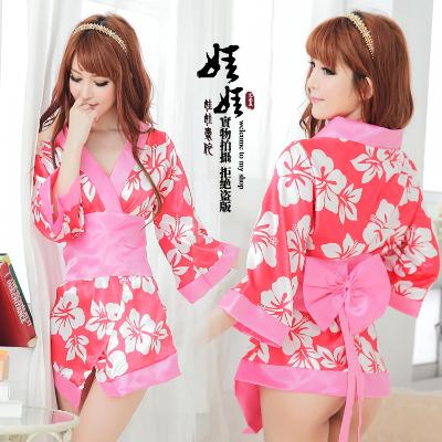 Kimono dài cao cấp gợi cảm cho phụ nữ mẫu mùa xuân và mùa thu Áo choàng tắm tối màu kiểu Nhật áo choàng tắm cho bà bầu áo choàng tắm bông với tay dài - Night Robe