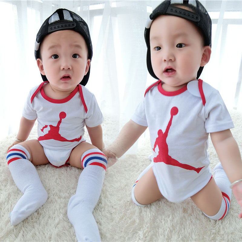 Baby onesie summer baby cotton short-sleeved romper trendy boys and girls triangle romper bag fart