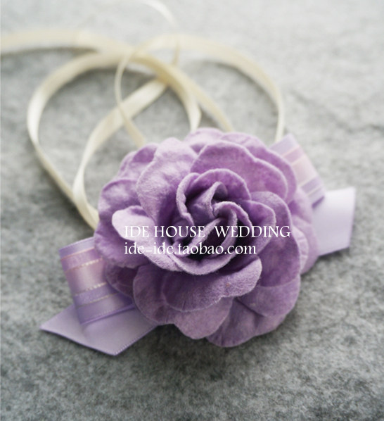 IDE wedding wedding wedding wedding supplies Korean high-end lilac bride bridesmaid sister wrist flower sister corsage