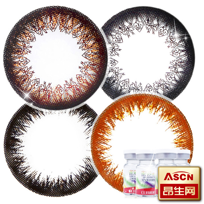 {拍1副送1副}科莱博美瞳大美目混血彩色近视隐形眼镜年抛1片TF