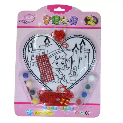 Xingyu wish peach heart Chinese knot gold powder painting big circle Chinese knot art hanging ornament Symphony double-sided diy toy