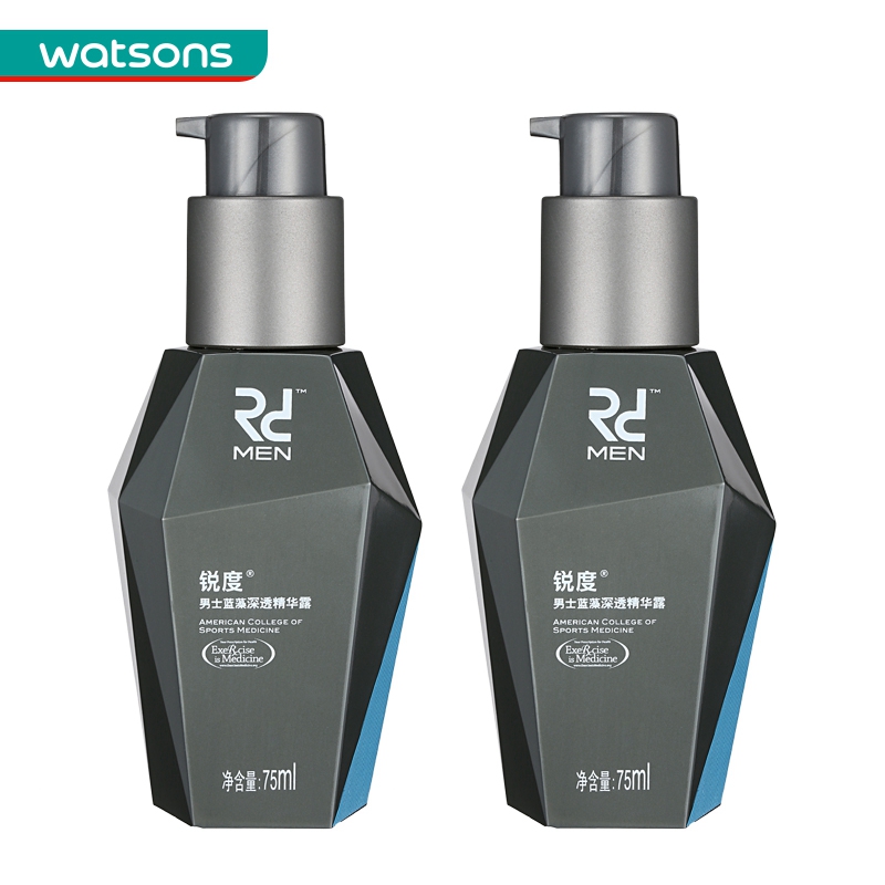 【屈臣氏】套装 锐度男士蓝藻深透精华露75ml*2件