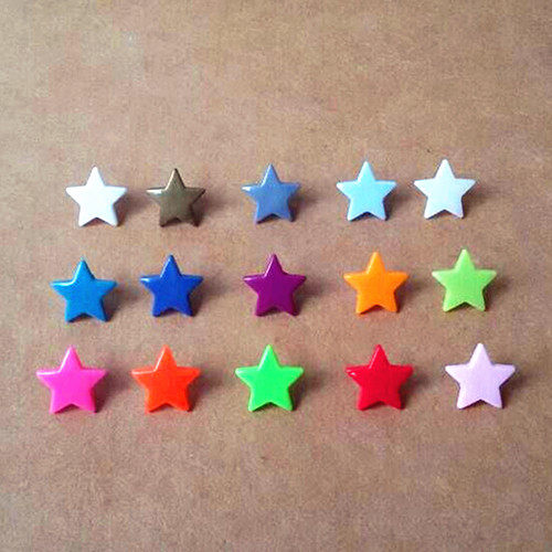 DIY Environmentally Friendly Hualian Star Type Four Snap-Fit Plastic Press-Buttoned Child Clothing Khaclothes Climbing Suit T5 Baby Dark 100 sets