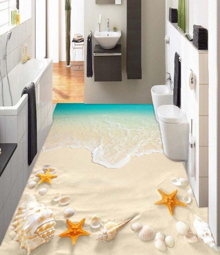 Wall tile metal wall wall painting art sculpture 3 stereo beach beach shell