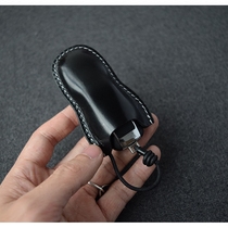Suitable for Porsche car keys Bau leather head layer full hand custom leather rope plastic type