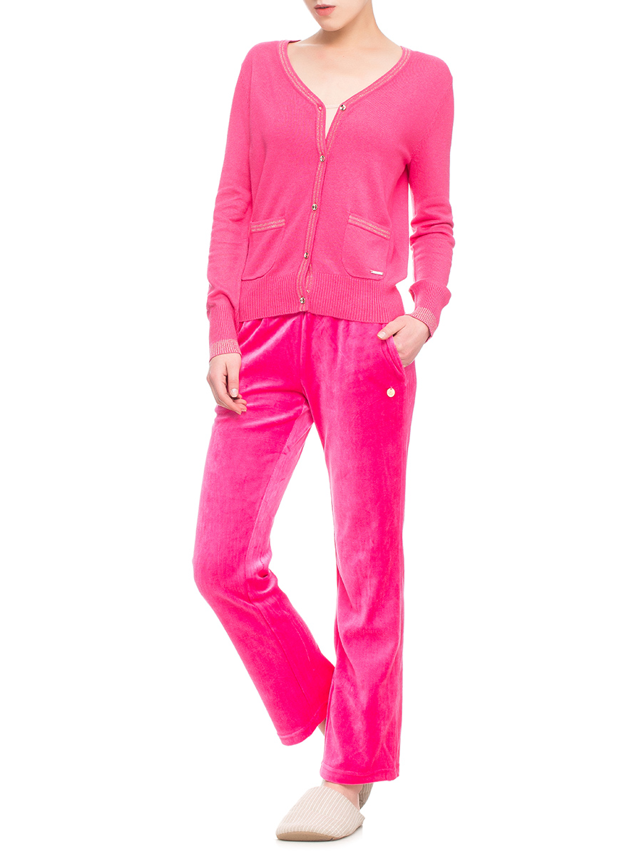 ROYAL VELVET|基础款玫红色针织开衫