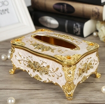 Tissue box creative living room car European style retro simple paper box cute home furnishings square paper towel
