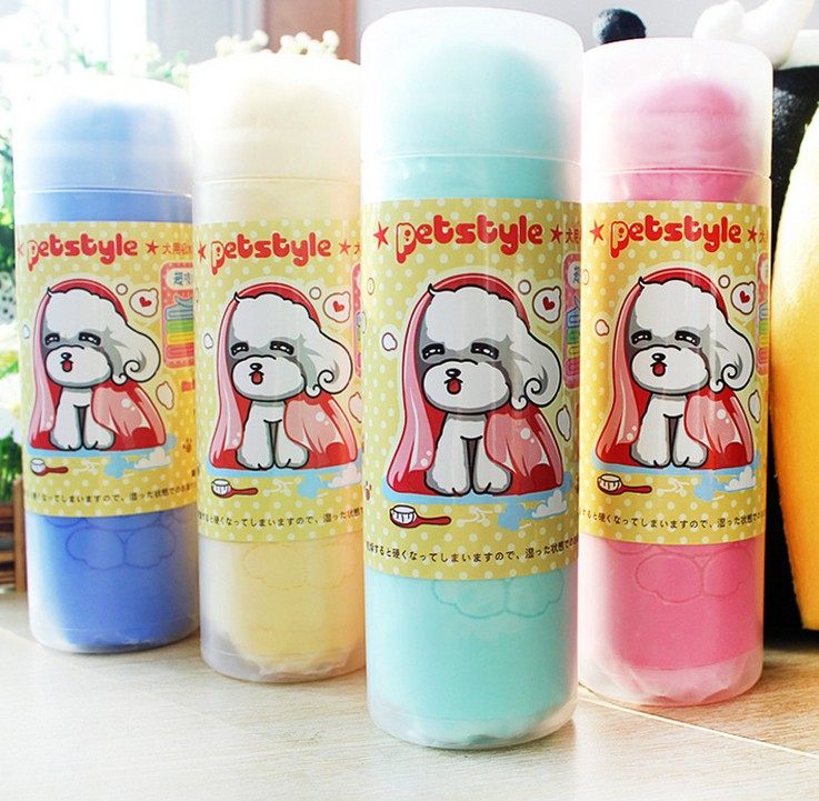 Pet Dog Cat Bath Bath Rear Super Absorbent Towel Petstyle Imitation Deer Leather Drop of Litter L No. 66 * 43cm