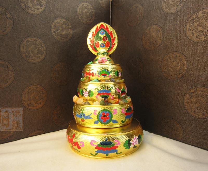 Hidden Supplies Jingtai Blue Gold Silk Manza Bronze Manza Pan Mantea Roam Thicken painted Manza disc Large number-Taobao