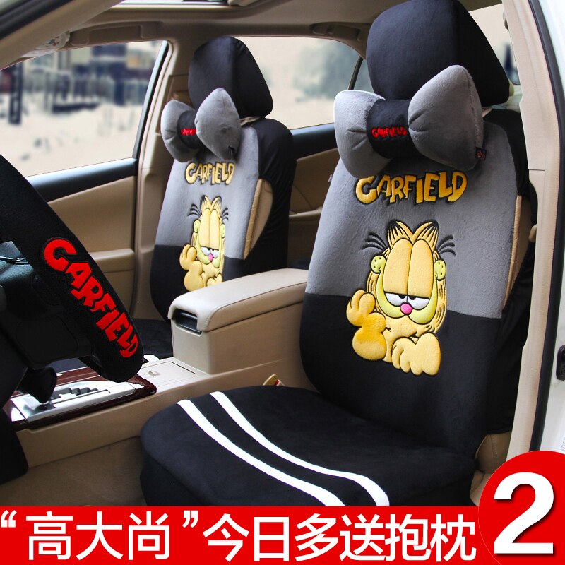汽车坐垫秋冬季卡通四季可爱女士座垫宝来polo朗逸新福克斯科鲁兹