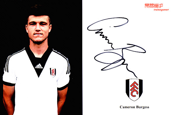 Australia U22 International Fulham team Boggs autographed photo IP