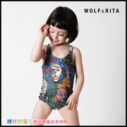 Wolf và Rita JC loạt cô gái áo tắm một mảnh / áo tắm bé gái Áo tắm thương hiệu trẻ em thủy triều Bồ Đào Nha