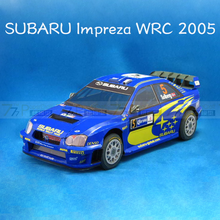Paper Model 1:18 1:13 Subaru Impreza Wrc2005 Rally Version Racing Car with Internal Structure DIY
