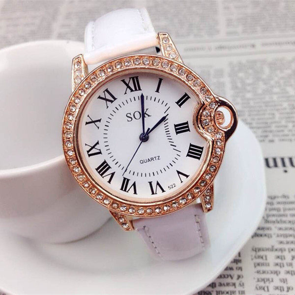 Watch Schoolgirl Korean Trend Fashion Rhinestone Women's Watch Quartz Watch Casual Fashion Watch Belt Watch