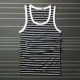 Xu hướng thời trang nam thanh niên cotton bó sát sọc vest nam mùa hè Kiểu dáng bó sát mồ hôi