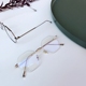 Phiên bản Hàn Quốc của hộp kính đa giác khung nam và nữ mô hình nghệ thuật bức xạ retro ánh sáng màu xanh đồng bằng cận thị phẳng gương thủy triều kính đa tròng Kính khung