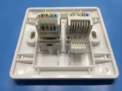 Double-port information panel Super Five type-free network module two network computer socket panel with module