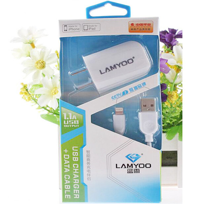 Blue Rain Mobile Phone Charger Suit Suitable for Apple Phone Charging usb Mouth Charging Head New Generic Flash