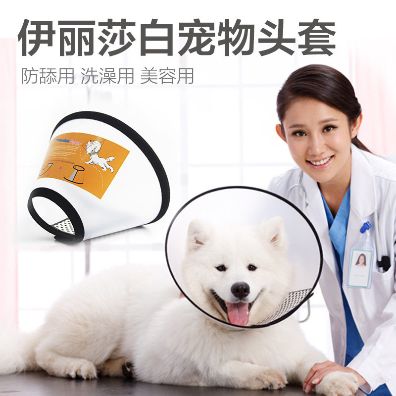 Elizabeth circle dog anti-bite lick scratch cat headgear collar large dog golden retriever teddy collar pet supplies