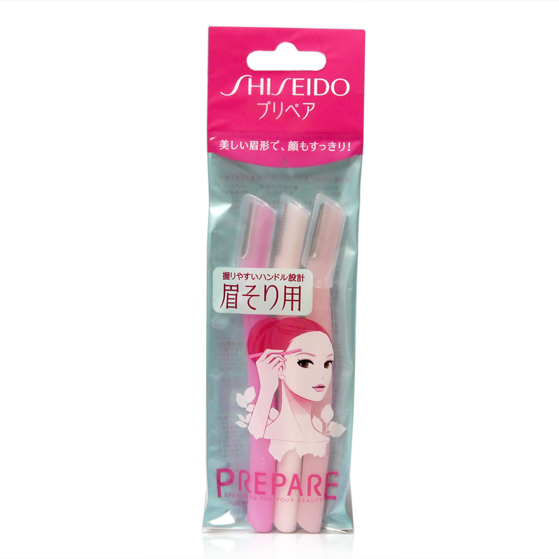 日本直邮 Shiseido/资生堂PREPARE修眉刀刮眉毛刀 3支 锋利不伤肤