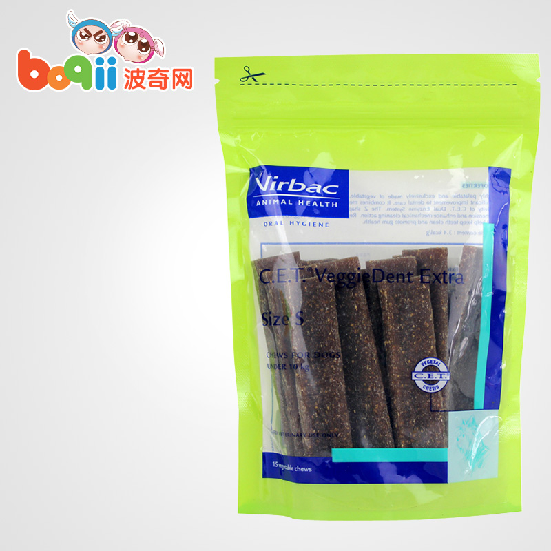 波奇网 宠物泰迪狗零食法国Virbac维克C.E.T.复合酶洁齿片狗零食