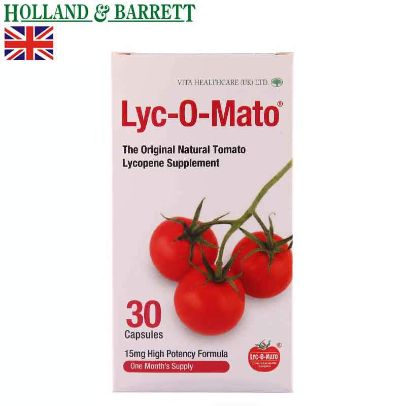 HollandBarrett/HB荷柏瑞 番茄红素软胶囊 保护前列腺 15mg香港仓